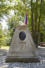 Boundary stone at the border triangle of Slovenia