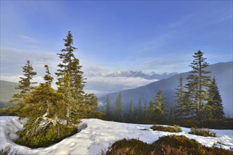 Mountain landscape with snow