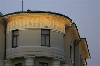 Frieze on the facade of a house in the Eliza iela