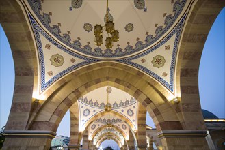 Ceiling in the Akhmad Kadyrov Mosque at dusk