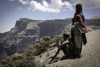 Shepherds in Simien Mountains National Park