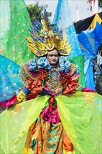 Elaborate costume at the Jember Fashion Festival