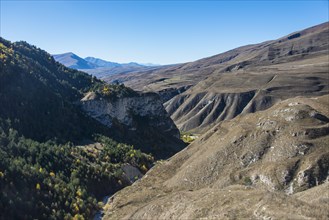 Overlook over the Chechen mountains