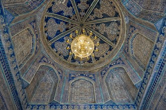 Ornate ceiling at Mausoleum of Makhmud Pakhlavan