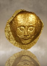 16th century BC gold death mask from Grave V