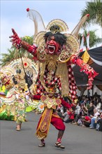 Elaborate costume at the Jember Fashion Festival