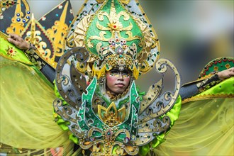 Elaborate costume at the Jember Fashion Festival