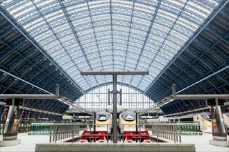 Terminal and station platforms at London's St. Pancras Station