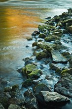 Dawn at the river rapids