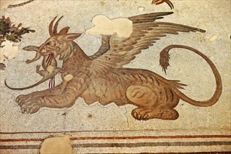 6th century Byzantine Roman mosaic of a mythical griffin