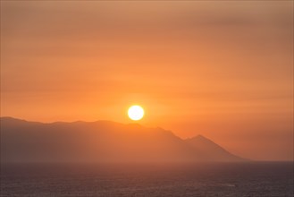 Sunset on the Greek island of Samos