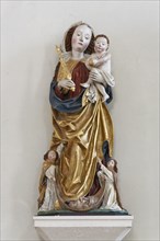Statue of Mary and the Child with the moon under her feet