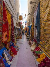 Historic centre of Essaouira with carpet dealers