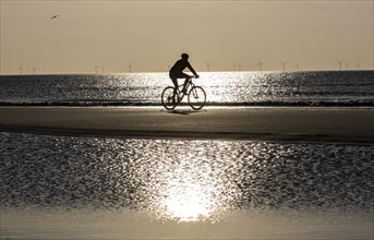 Cyclists on North Holland's coast at Egmond aan Zee