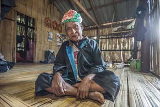 Elderly smiling man from the Lahu people