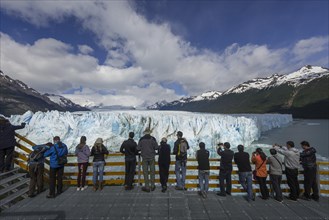 Tourists at the Perito Moreno Glacier