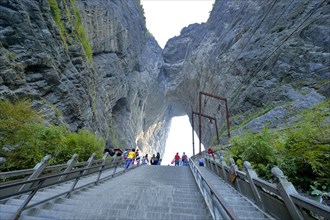 Steep staircase with 900 steps to Heaven's Gate