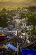 View from the bell tower of the church Convento de San Francisco de Asis onto the city