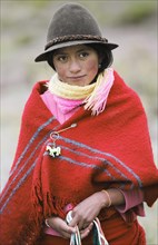 Girl with traditional felt hat