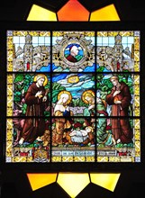 Stained glass window above the main altar