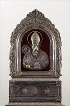 Silver bust reliquary of St. Nicholas