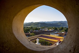 View from the bell tower of the church Convento de San Francisco de Asis onto the city