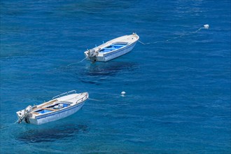 Boats in the aquamarine water