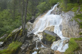 Waterfall Kesselfall near Hintertux