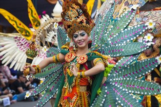 Elaborate costume at the Jember Fashion Festival