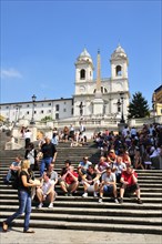 Spanish Steps and Trinita dei Monti church