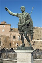 Bronze statue of the Roman Emperor Augustus