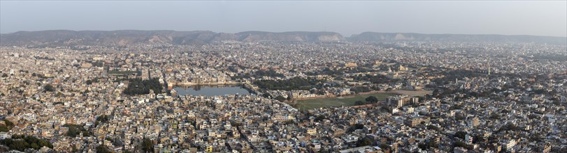 Panoramic view of the city of Jaipur from Nahargarh Fort