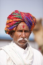 Portrait of a senior Rajasthani