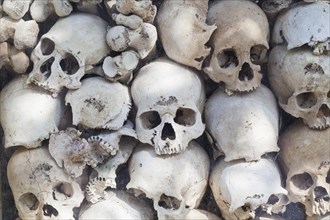 Skulls of victims of the Khmer Rouge regime