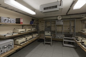 Telecommunications room with teleprinters