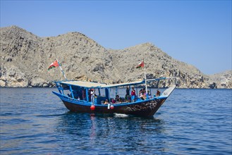 Tourist boat in form of a dhow