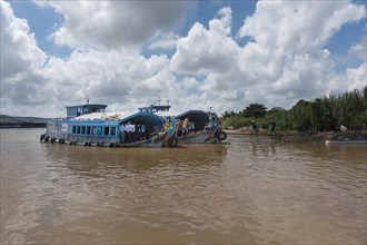 Transport ships on the Mekong River