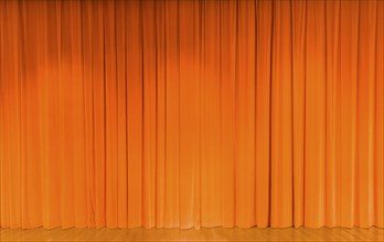 A curtain in orange