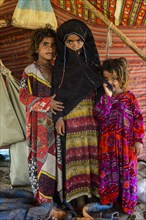 Rashaida children in their tent in the desert around Massaua