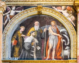 Founder Alessandro Bentivoglio with the Saint