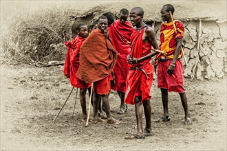 Masai warriors in the boma