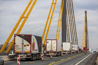 A40 German motorway bridge over the Rhine at Duisburg Neuenkamp