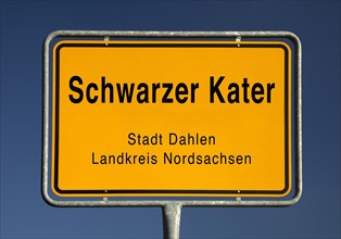 City limits sign of Schwarzer Kater