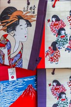 Bags painted with Japanese motifs