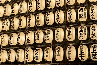 Paper lanterns with Japanese characters