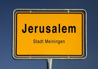 City limits sign of Jerusalem