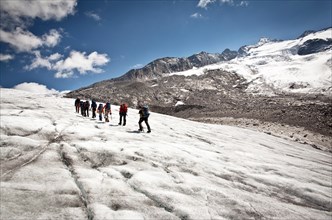 Mountaineers on the glacier