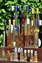 Market stall selling local liqueurs and brandies