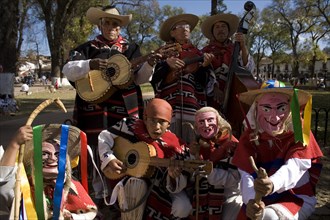 Dancers and musicians at the Danza de los Viejitos