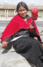 Young Salasaca Indian woman